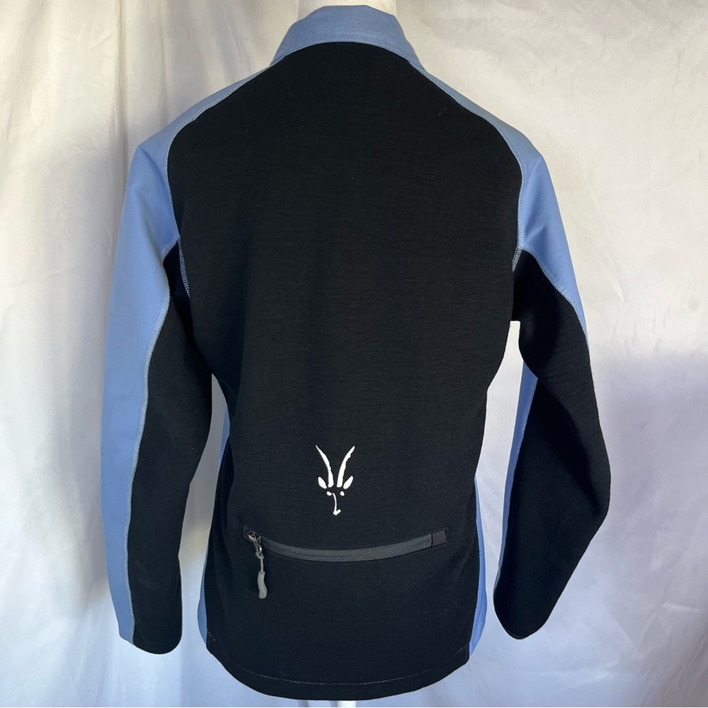 IBEX Women's Merino Wool WindBlock Zip-Up Run Jacket Light Purple & Black Small - Picture 4 of 7
